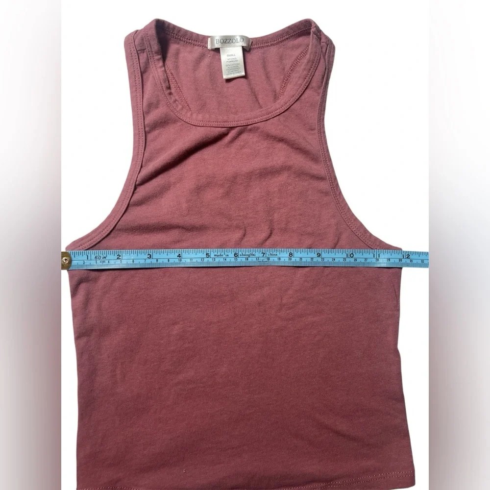 Cozy Ribbed Racerback Tank Top - Mauve - Picture 2 of 5